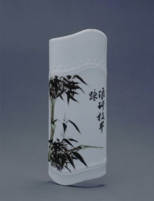 图片[1]-Ink-colored bamboo joint arm rest-China Archive